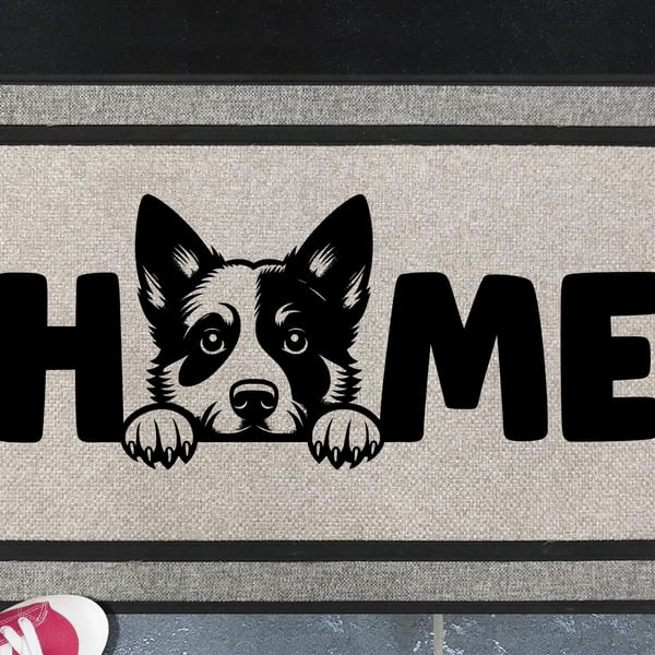 Australian Cattle Dog Home Door Mat No.1 - All Weather Welcome Mat - 45x70cm 