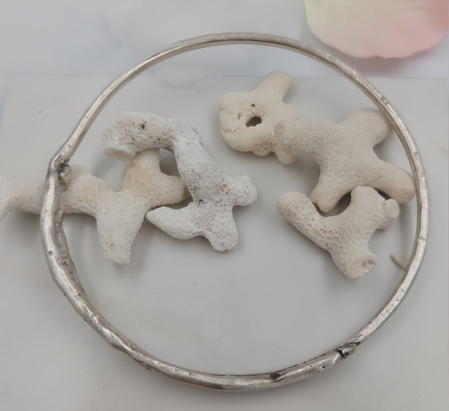 Molten Silver Bangle