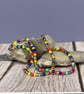 Glass Bead Necklace or Bracelet - Random Colours