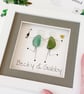 Personalised Sea Glass Friendship Picture, Custom Best Friend Keepsake - Image 1