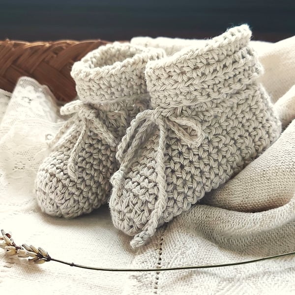 Organic Baby Booties  - 100% GOTS certified cotton - All Organic Collection