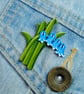 Bluebell Brooch, Bluebell Gift, Handmade Bluebell Pin, Blue Wildflower Brooch - Image 3