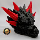 3D Printed Crystal Dragon Head, Home Decor Model, Gift , Present, Wall Mountable