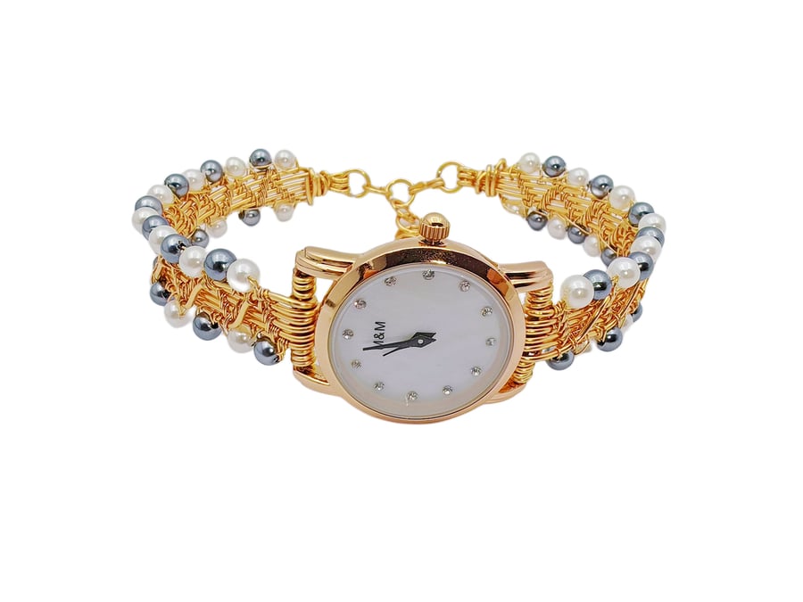Watches for women pearl beads Bracelet Watch Beaded Wrist Watch Personalized Gif