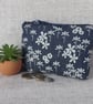Coin purse, small make up bag, denim
