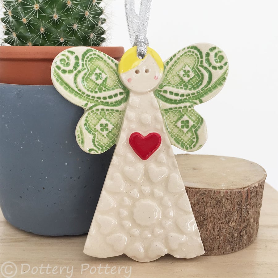 Ceramic Angel decoration pottery fairy