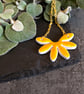 Ceramic petal necklace - honey yellow - Image 1