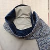 Liberty of London Print Long Scarf.Cotton Tana Lawn abd Velvet.  