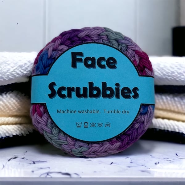 Reusable Crocheted Face Scrubbies