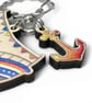 Lifeboat Keyring - Wooden Key Fob with Anchor - Maple Wood Seaside Key Chain - Image 4