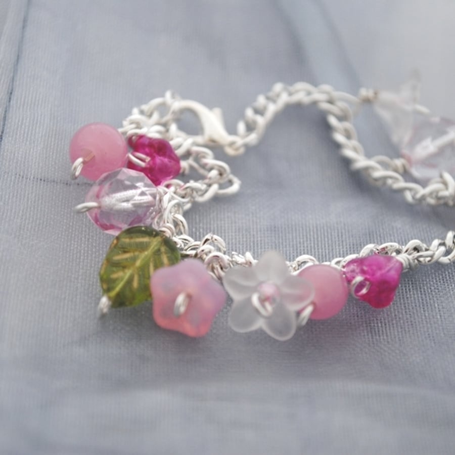 Child-Flower garden charm bracelet