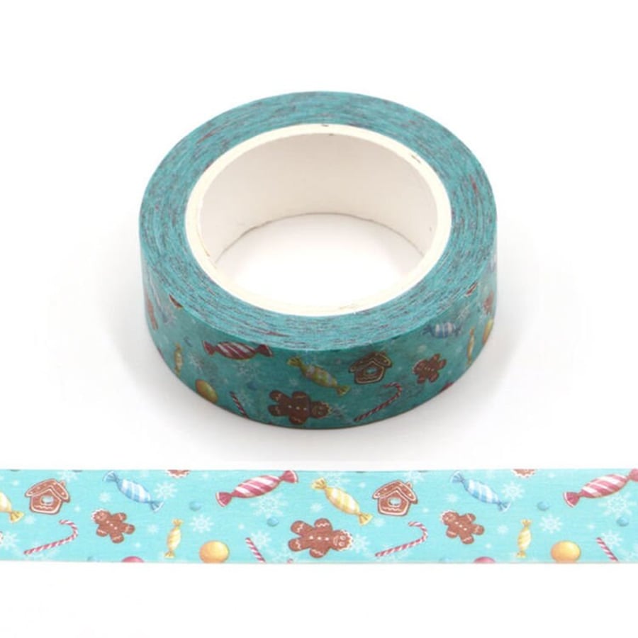Christmas Candy Cane, Sweet and The Gingerbread Man Christmas Washi Tape Masking