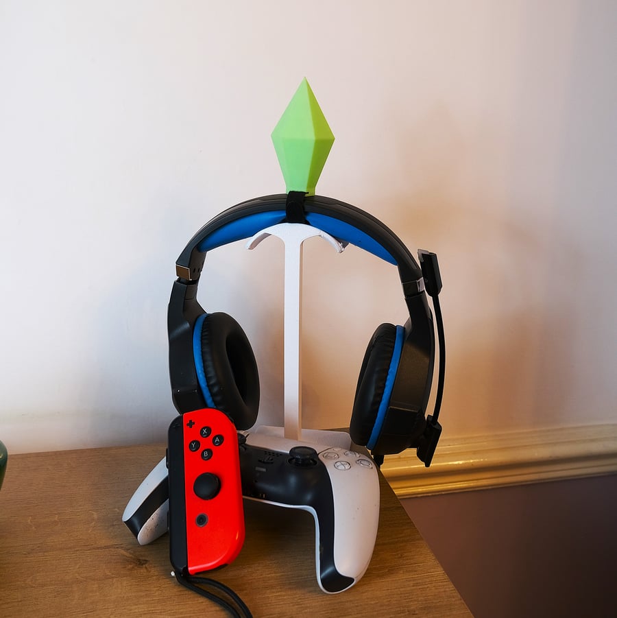 Glow In The Dark Plumbob Headphone Accessory With Reusable Tie