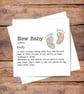 New Baby Personalised Definition Card