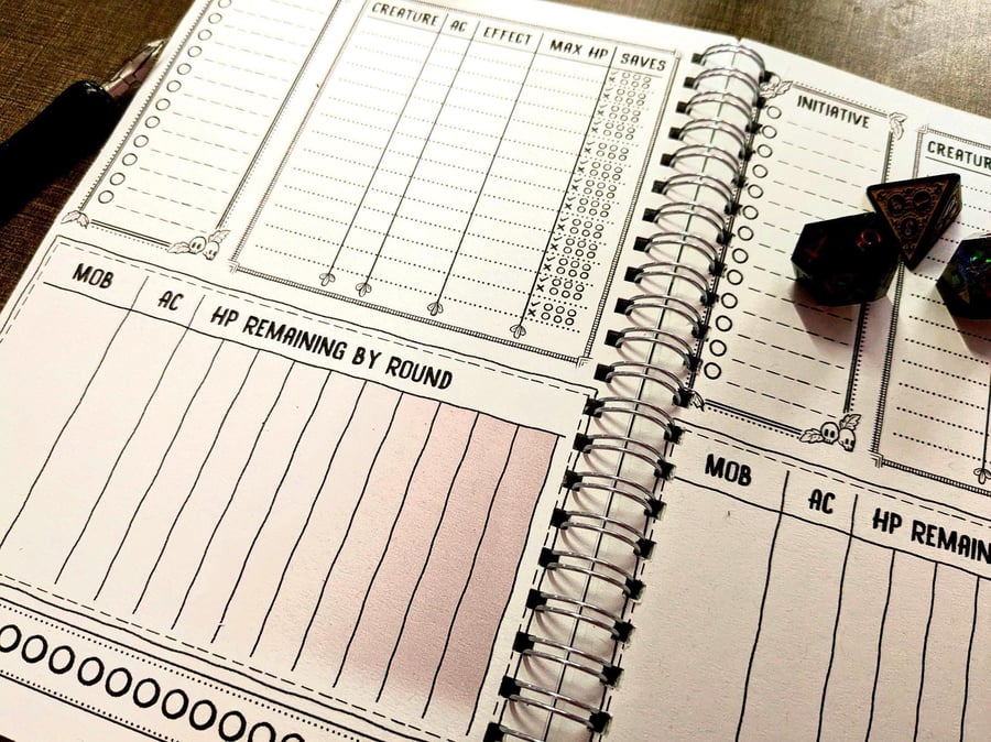 DnD Initiative Tracker Notebook