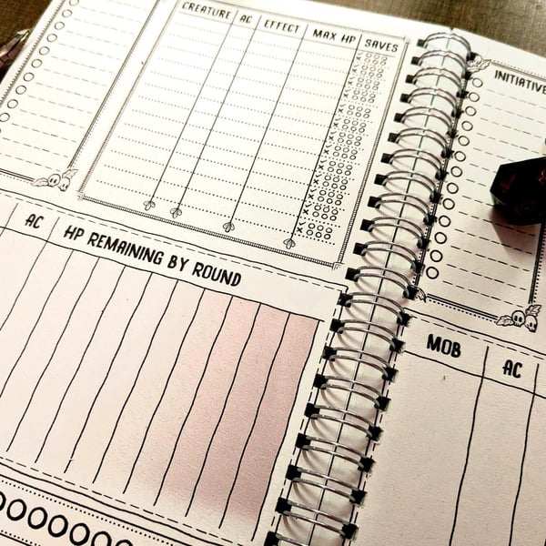 DnD Initiative Tracker Notebook