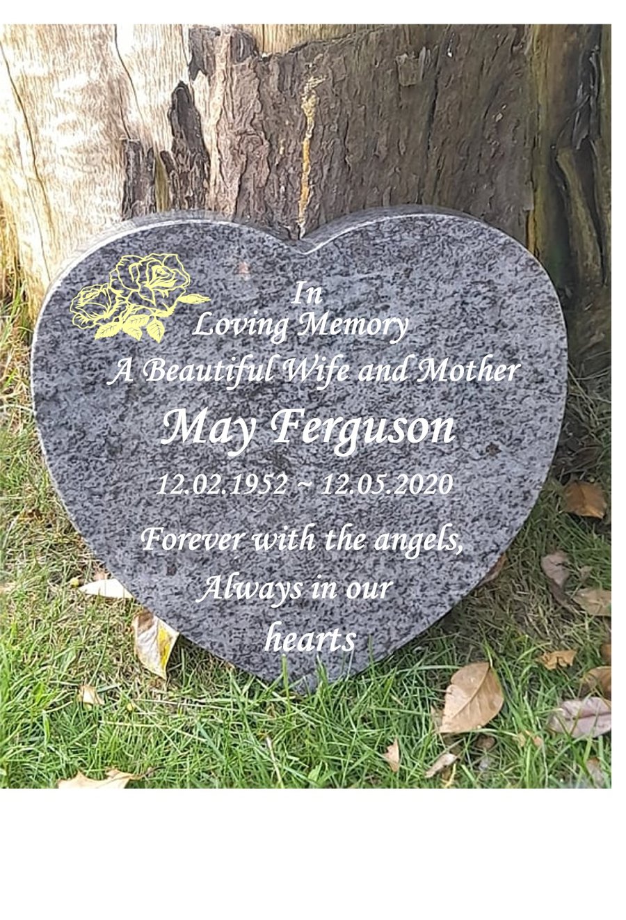 Personalised Memorial Stone Flat Grave headstone Grass grave marker Headstone 