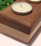 Mahogany and ash tea light holder - Image 2