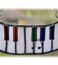 SOLD Piano Suncatcher Stained Glass  Keyboard Keys Music Handmade - Image 1