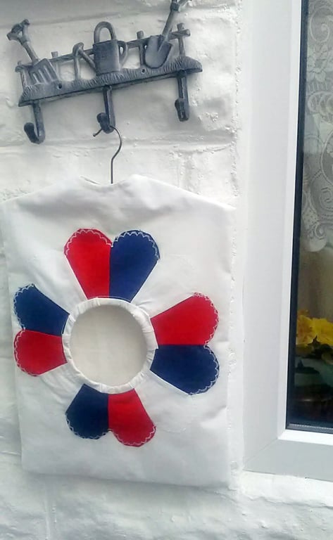 Lined Dresden Peg Bag with wood hanger