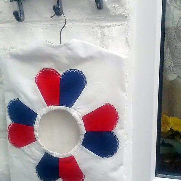 Lined Dresden Peg Bag with wood hanger