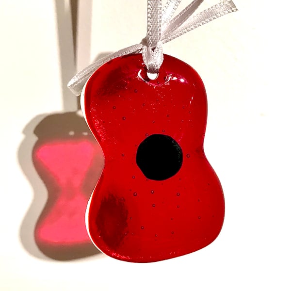 Remembrance  Day Fused Glass Poppy In Aid Of Royal British Legion