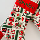 Personalised medium Christmas stocking - cowboy print