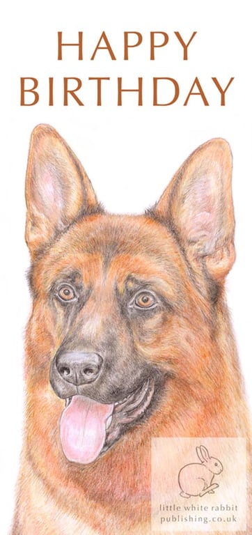 Rex the German Shepherd - Birthday Card