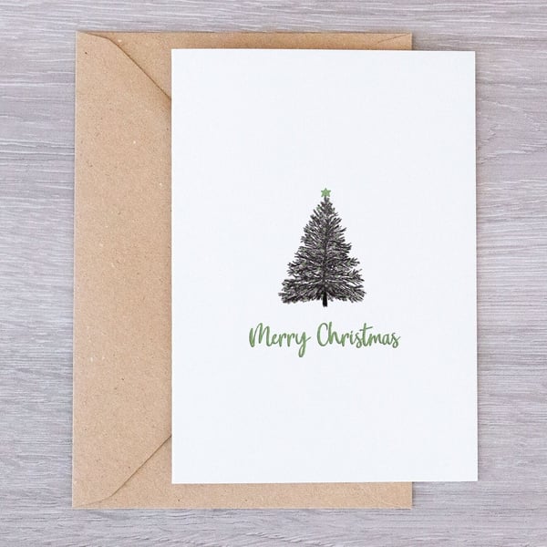 Christmas Tree Card, Merry Christmas Card