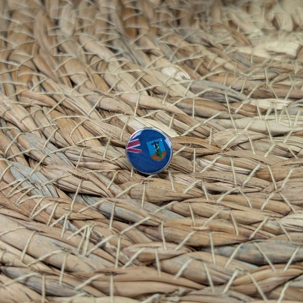 Montserrat Flag Map Pin – Caribbean Travel Map Push Pin for Wooden Maps