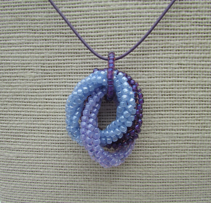 Lilac Beaded Pendant 