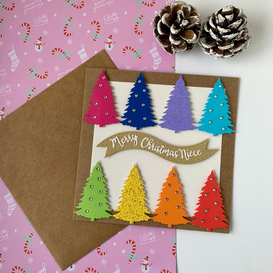 Handmade Merry Christmas Niece Card