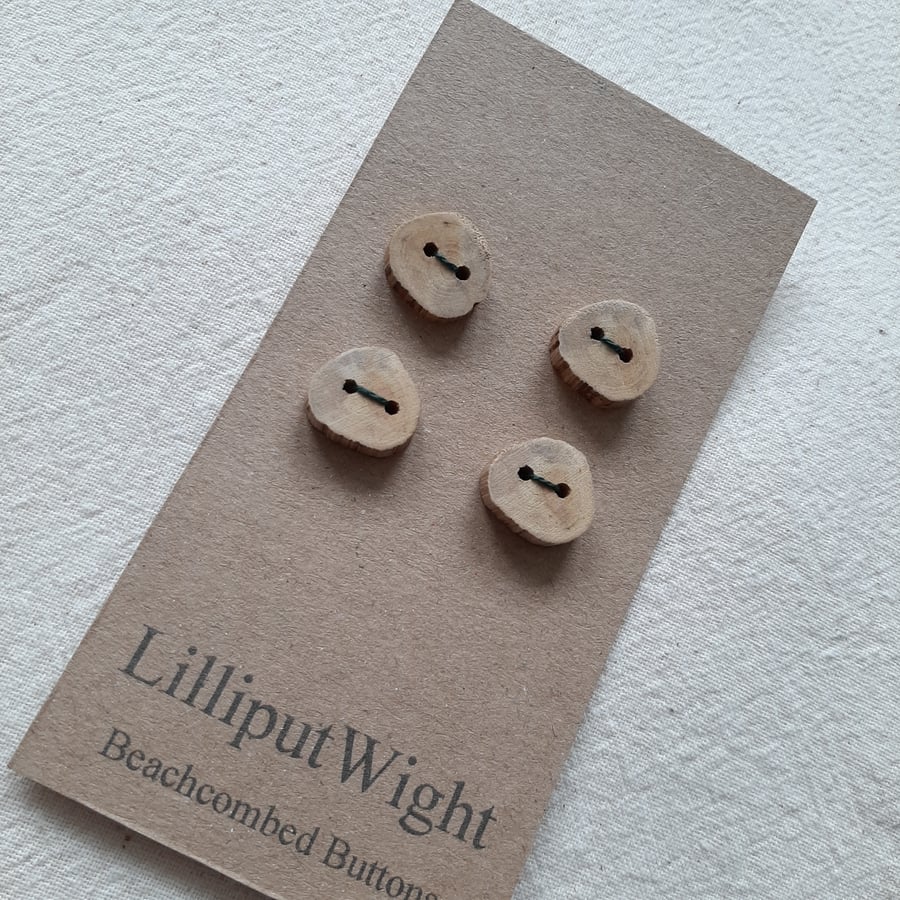 Set of Four Beachcombed Buttons