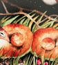 Whimsical Resting Foxes in Windy Night under the Moon Watercolour Print Artwork - Image 3