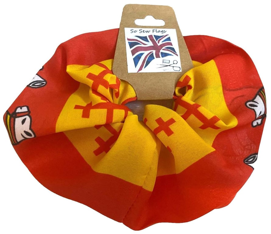 Warwickshire Old County Flag Hair Scrunchie Scrunchies Accessory Band Elastic