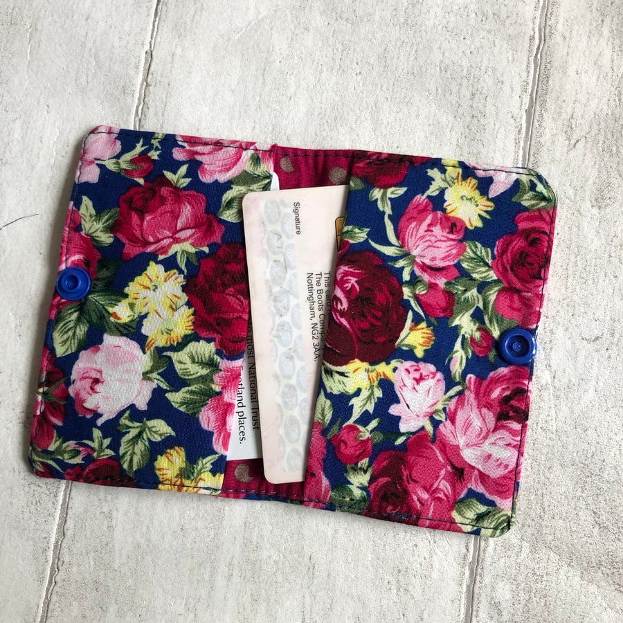 Floral Fabric Card Holder