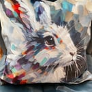 Abstract Art Hare Soft Touch Cushion Cover 43x43cm