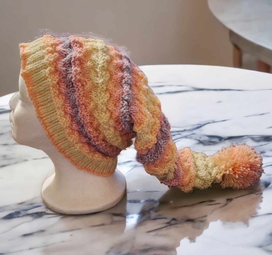 Hand Made Pastel Colur Pixe Hat