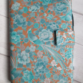 A5 Oriental Blue Bird Reusable Notebook Cover, Japanese Notebook