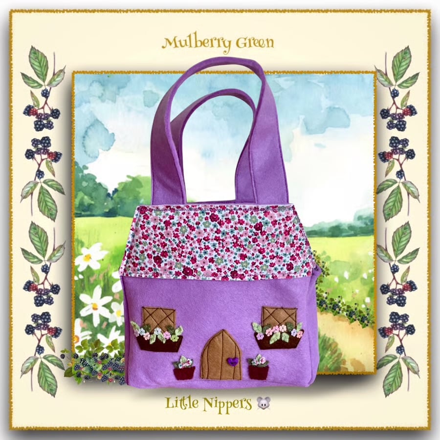 Periwinkle Cottage - A Little Nipper Mouse House in a Bag