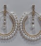 Handmade Dangle Teardrop hoop earrings - Image 2