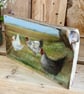 Original acrylic painting of hens on reclaimed timber - Image 3