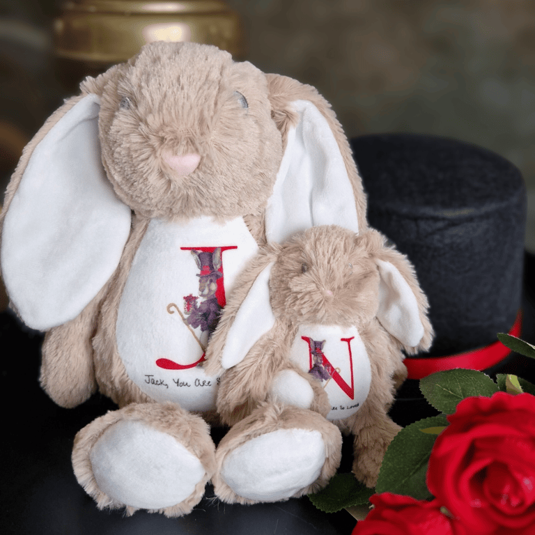 Personalised Jack 'Rabbit' Valentine Plush Hare (Small or Large)