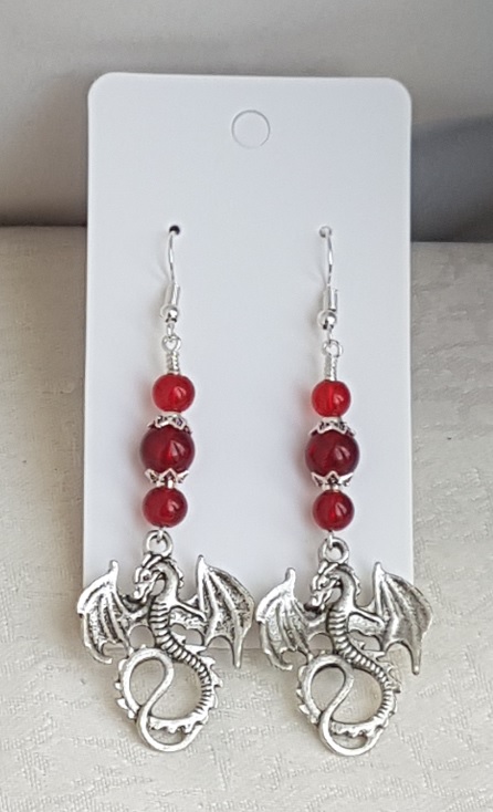 Elemental Dragon Earrings - Fire - Ignis Draco
