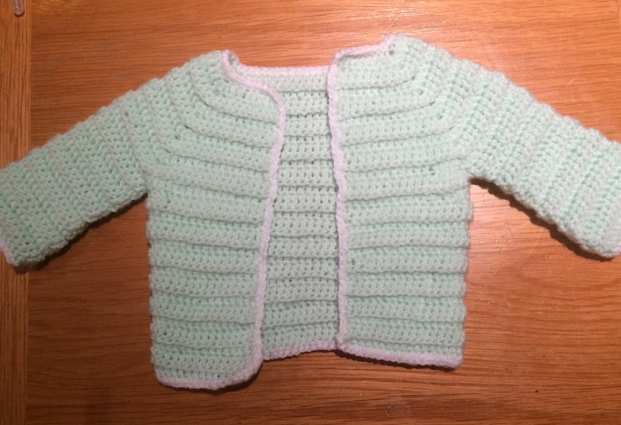 Crocheted baby cardigan 