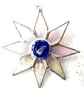Shiny Star Suncatcher Stained Glass Dichroic Blue Handmade  - Image 2