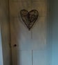 Natural Woven Willow Spiral Heart, St Dwynwen's day, Valentine, made to order - Image 2