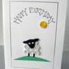Quilled sheep happy birthday card