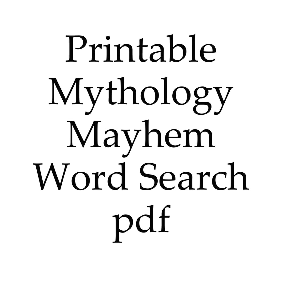 Greek Mythology Word Search Printable DIGITAL ITEM, Percy Jackson, History