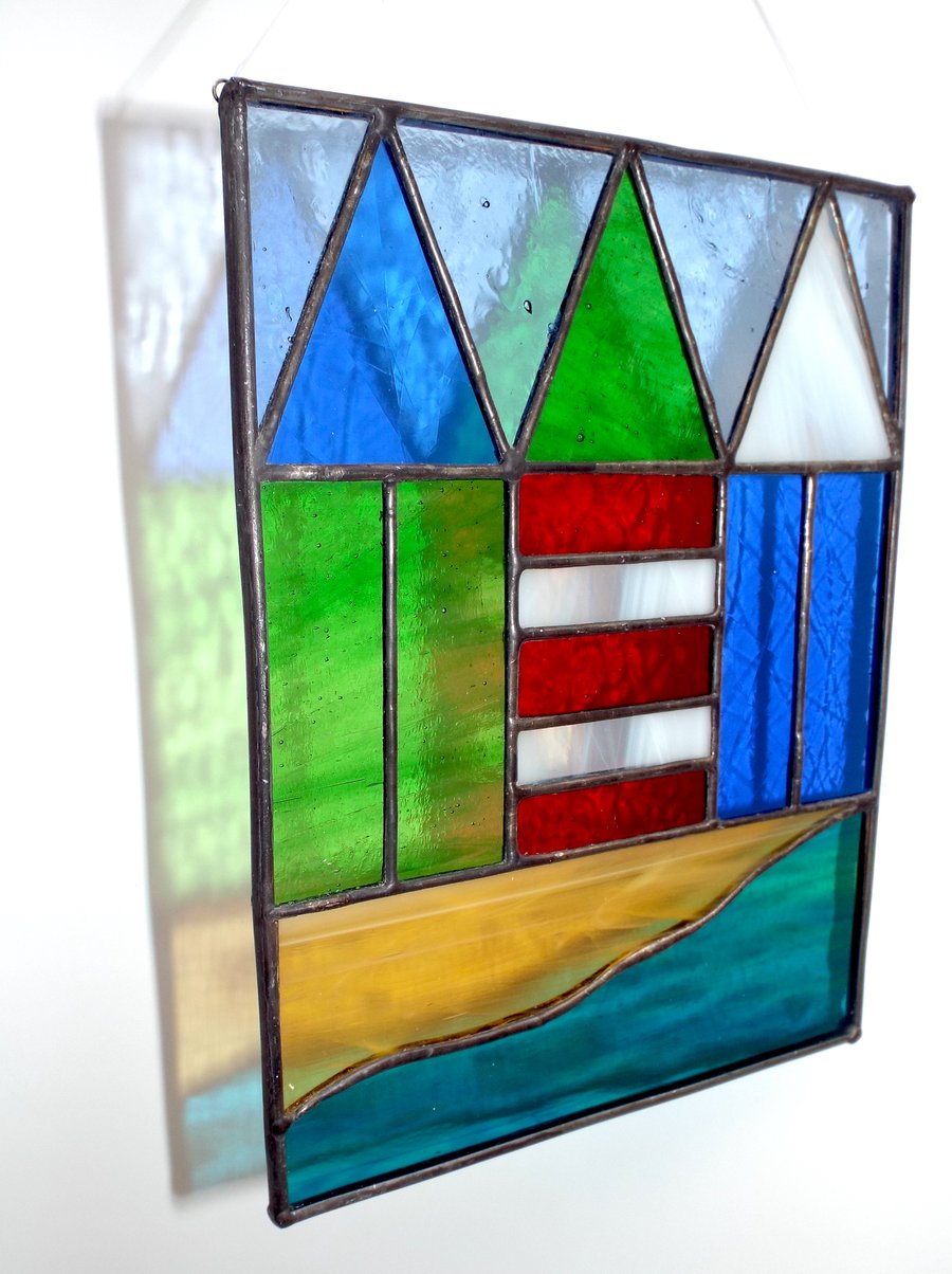 Stained Glass Beach Hut Panel